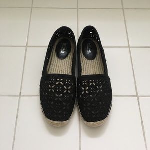 Michael Kors Darci Black perforated espadrilles